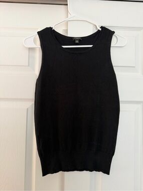 Black Sleeveless Sweater Vest Top